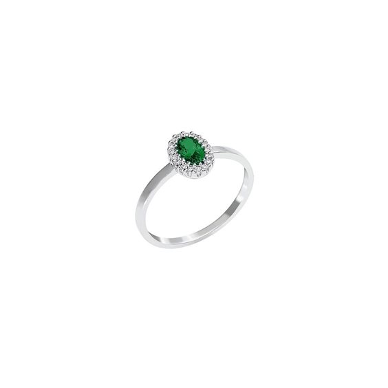 Anillo Zanette Gioielli Mujer in Oro blanco Smeraldo 0569G.I - 0569G.I